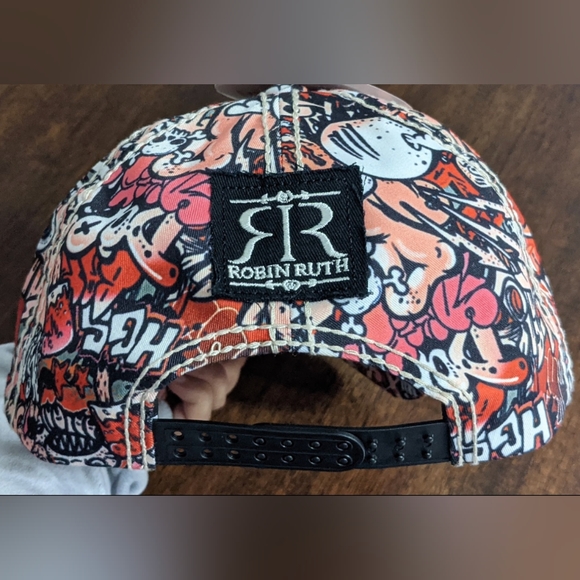 Charlotte Robin Ruth Hat Adjustable Snapback, Graffiti Embroidered Cap, NWT - Picture 4 of 7